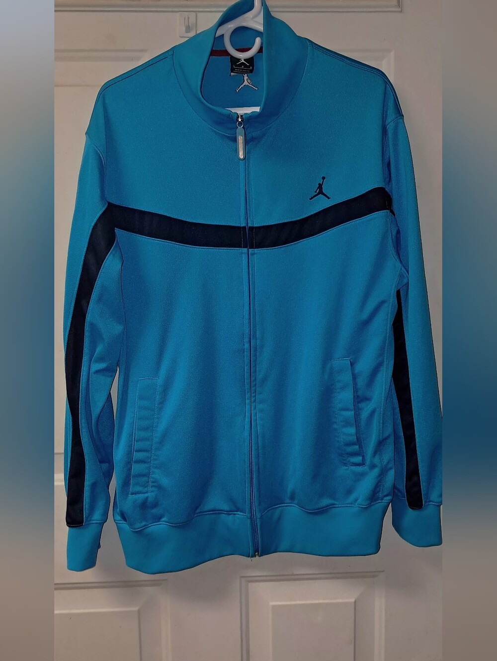 Jordan Jump Man Dri-Fit Mens Large Full Zip Track Jacket. Teal. 2012